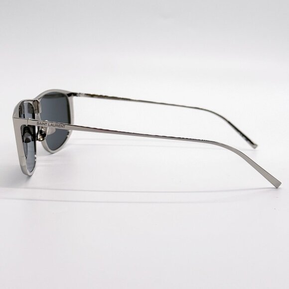 NEW SAINT LAURENT LUNA SL605 001 SILVER GRAY SHIELD SUNGLASSES SL 605 SHIELD - Picture 9 of 13